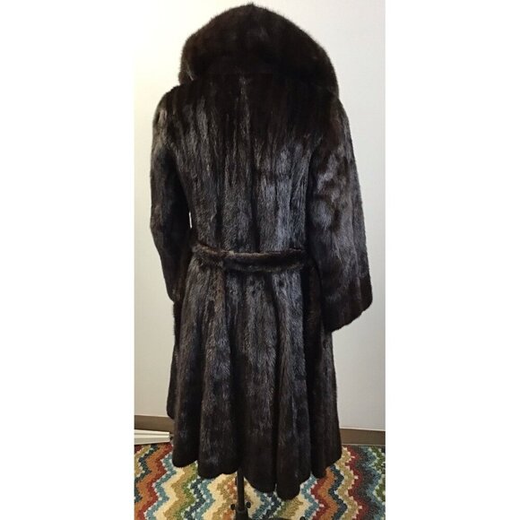 Vintage 1970s Mink Fur Coat Michael Forest for Pierre Cardin Brown Small 🤩 - Picture 3 of 11
